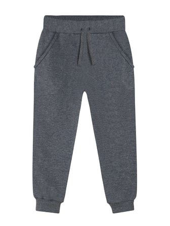 Unisex Kız Erkek Çocuk Antrasit Basic Eşofman Altı