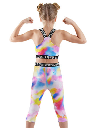 Batik Kız Çocuk Crop Top Spor Tayt Takım