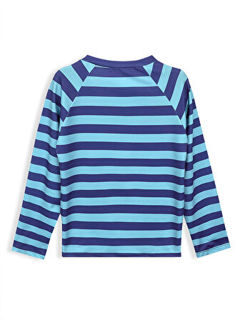 UV Korumalı Çizgili Erkek Çocuk Mayo T-shirt