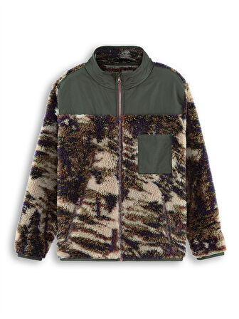 Haki Erkek Çocuk Peluş Mont