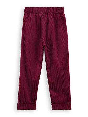 Fitilli Kadife Bordo Erkek Çocuk Pantolon