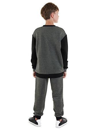 Wild Oversize Erkek Çocuk Gri Eşofman Takım