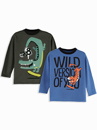 Skate Erkek Çocuk 2'li Paket T-shirt