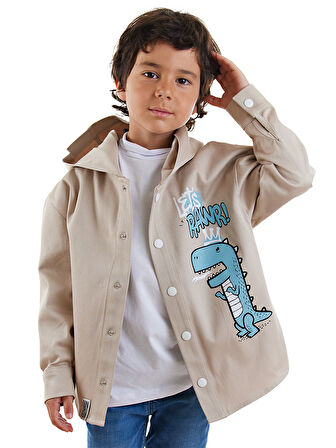 Dino Oversize Gabardin Erkek Çocuk Gömlek Ceket