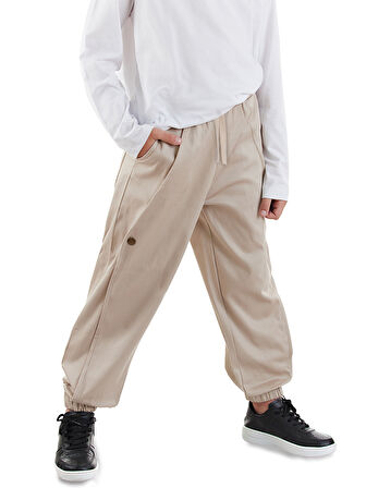 Erkek Çocuk Bej Gabardin Pantolon
