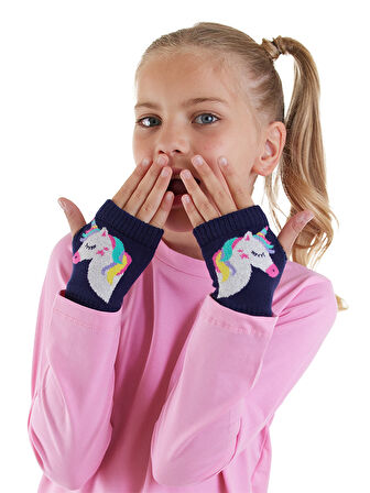 Unicorn Kız Çocuk Parmaksız Eldiven