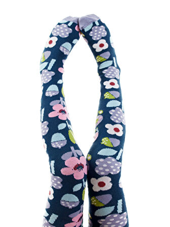 Çiçekler Kız Çocuk Külotlu Çorap