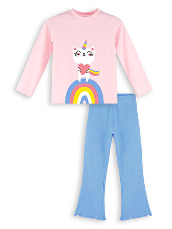 Catcorn Kız Çocuk T-shirt Pantolon Takım