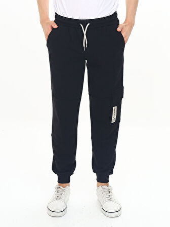 Erkek Çocuk Siyah Cepli Eşofman Altı