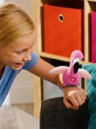 Slap Bant Sesli Hareket Eden Flamingo Kuş Oyuncak Bileklik