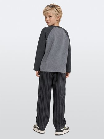 Erkek Çocuk Takım Oversize Tişört - Çizgili Denim Pantolon (5-11 Yaş)