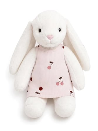 Cherry Blossom Kiraz Desenli Kız Bebek Tavşan Seti