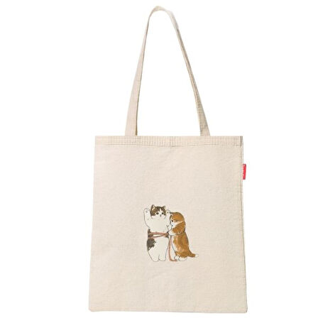 Baghashtag Terzi Kedi Baskılı Bez Çanta