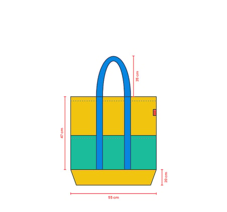 Baghashtag Color Pop 96 Limited Edition: 6 Cepli Çok Renkli File Plaj Çantası