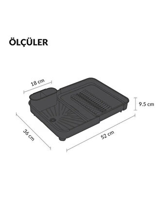 Baroness 10569 Çekmece İçi Sürgülü Bulaşıklık 52x36x9.5 cm