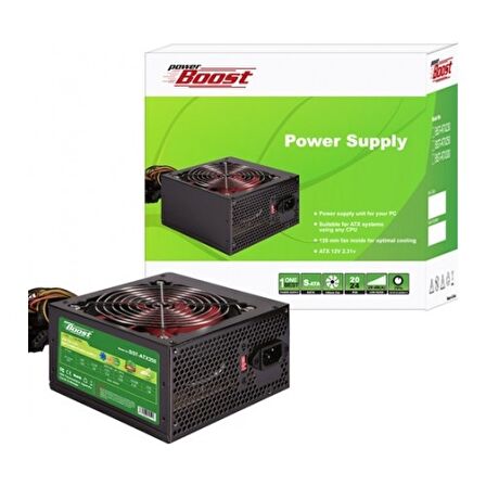 POWERBOOST 250 W P.SUPPLY,12cm  KIRMIZI FAN,KUTULU JPSU-BST-ATX250R