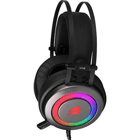 GameBooster H16 Storm Mikrofonlu Stereo RGB Gürültü Önleyicili Oyuncu Kulak Üstü Kablolu Kulaklık