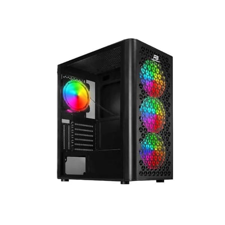 PowerBoost VK-M202B USB 3.0 ATX Mesh RGB Fan Siyah Kasa (PSU Yok) 