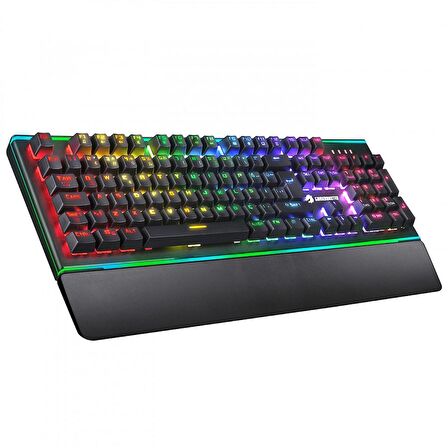 GAMEBOOSTER G906B Spectrum Rainbow Aydınlatmalı Bileklikli Mekanik Oyun Klavyesi GB-G906B