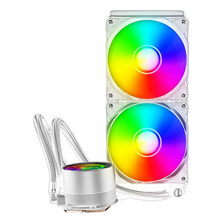 PowerBoost Deep 240 ARGB 240mm AM5/1700P Beyaz İşlemci Sıvı Soğutucu