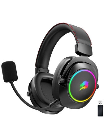 GameBooster WBH44  RGB Wireless 2.4G+BT Siyah Oyuncu Kulaklığı
