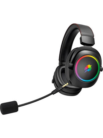 GameBooster WBH44  RGB Wireless 2.4G+BT Siyah Oyuncu Kulaklığı