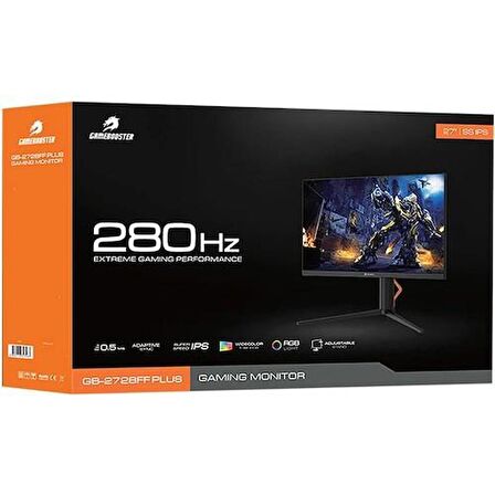 GameBooster GB-2728FF PLUS 27" 280hz SS IPS 0.5ms FHD 2xHDMI,1+2DP1 Oynar Ayak Gaming Monitör