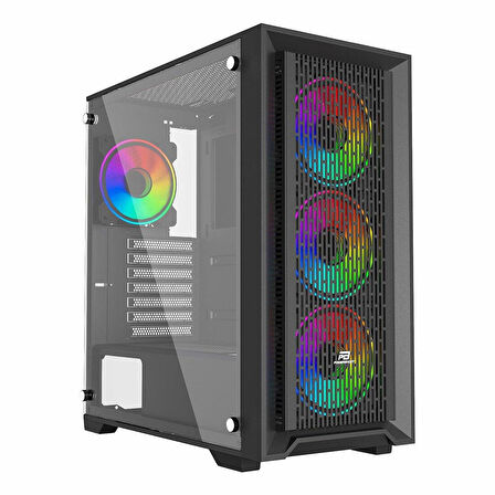 PowerBoost PB-P705B 650W 80+ Bronz USB 3.2 ARGB ATX Mid Tower Siyah Kasa