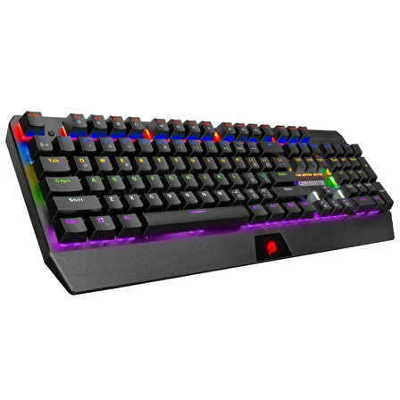 GameBooster GB-G5R G5R Defender Rainbow Türkçe Mekanik Red Switch Gaming Klavye