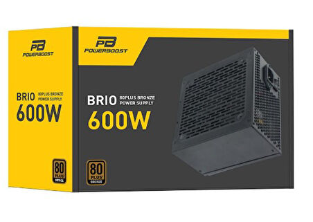 PowerBoost BST-ATX600BEU BRIO 600W 80+ Bronze 12cm Fanlı ATX PSU (Retail Box)