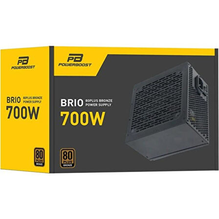 PowerBoost 700w  80+ Bronze BRİO 12cm Fanlı ATX PSU (Retail Box)