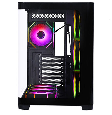 GameBooster GB-G2851BB Sea View USB 3.0, ATX 7 x ARGB Fanlı, Siyah Kasa (PSU Yok)