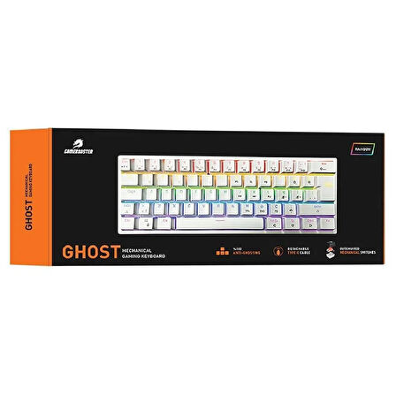 GameBooster G11 GHOST Rainbow Aydınlatmalı Beyaz Mekanik Gaming Klavye