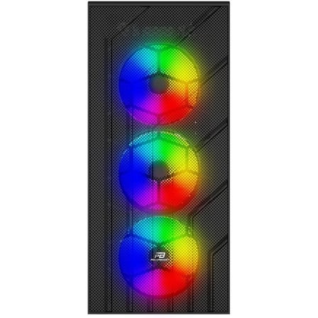 PowerBoost PB-PS1951B 500W Tempered Glass USB 3.0 Mesh Rainbow ATX Siyah Kasa