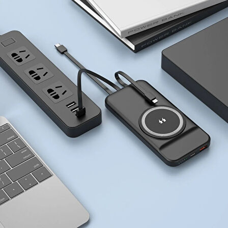 PowerBoost MAG 120B 10000mAh 15W Magsafe 22.5W Siyah Kablosuz Taşınabilir Şarj Cihazı Powerbank