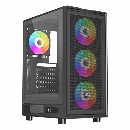 PowerBoost PB-A601B 600W 80+ USB 3.2 LED ATX Mid Tower Siyah Kasa