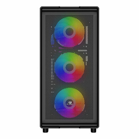PowerBoost PB-A601B 600W 80+ USB 3.2 LED ATX Mid Tower Siyah Kasa