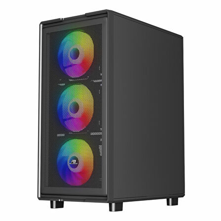 PowerBoost PB-A601B 600W 80+ USB 3.2 LED ATX Mid Tower Siyah Kasa