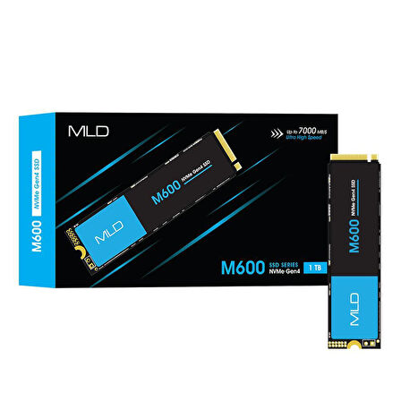 MLD MLD22M600E27-1000 1TB M600 PCIe Gen4 M.2 2280 SSD (7000MB Okuma / 6400MB Yazma)
