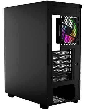 GameBooster CRUX E650B 650W 80+ USB 3.0 Mesh 4*Rainbow Fanlı Mid-T E-ATX Gaming Siyah Kasa