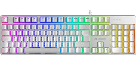 Gamebooster G24W Enigma Rainbow Aydınlatmalı Red Switch Mekanik Beyaz Oyun Klavyesi