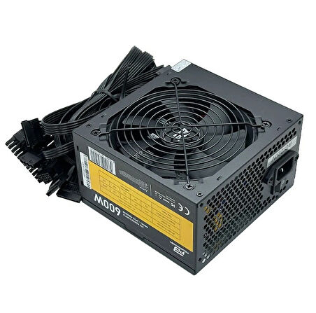 PowerBoost PB600AR 600W APFC 2*PCI-E 6+2 Pin 12cm Siyah Fanlı ATX PSU (Retail Box)