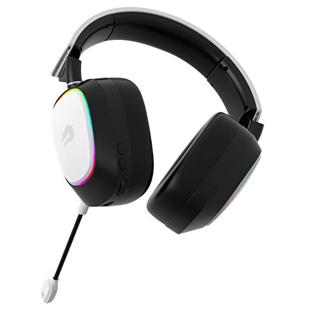 GameBooster WBH23W Nemesis PRO RGB Wireless 2.4G+BT Beyaz Gaming Kulaklık