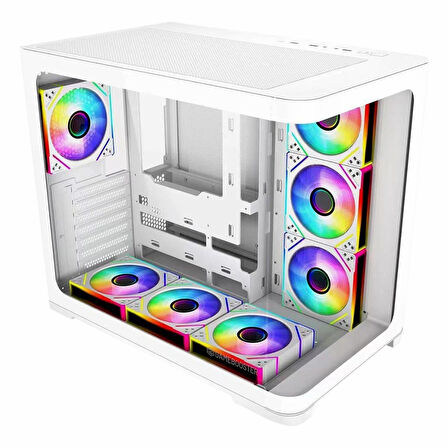 GameBooster Sea View GB-G2852W 750W 80+ Bronz USB 3.2 ARGB ATX Mid Tower Beyaz Kasa