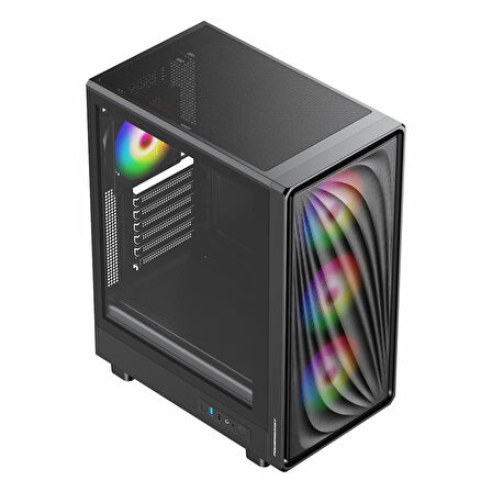 PowerBoost PB-A5065B 650W 80+ Bronz USB 3.2 ARGB eATX Mid Tower Siyah Kasa