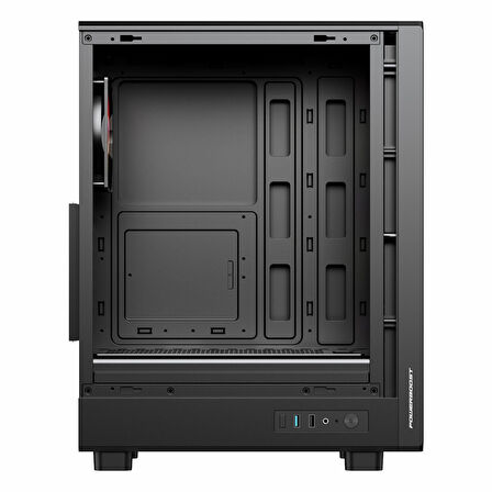 PowerBoost PB-A5065B 650W 80+ Bronz USB 3.2 ARGB eATX Mid Tower Siyah Kasa