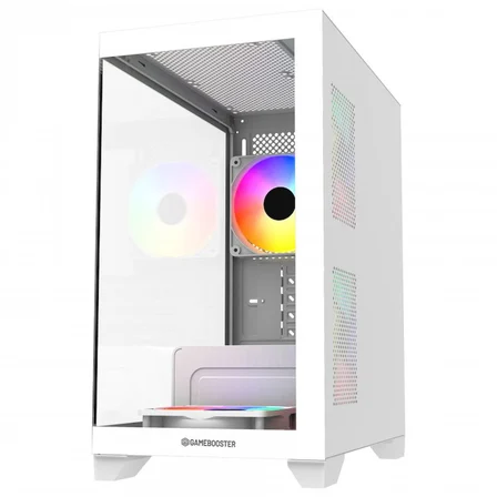 GAMEBOOSTER GB-M6001W SEA VIEW M-ATX 4X RAINBOW FAN BEYAZ AKVARYUM 600W GAMING KASA