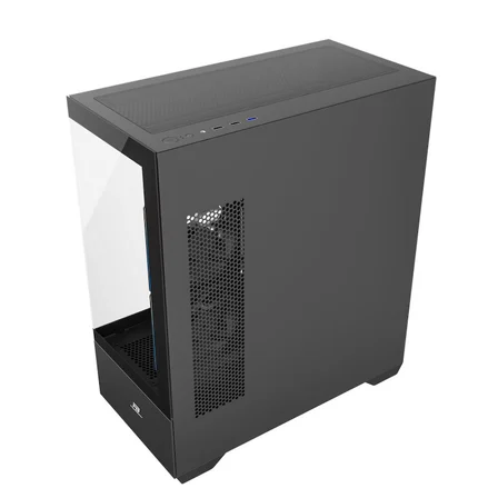 POWERBOOST PB-J9031B SEA VIEW ATX 3X ARGB PWM FAN 80+ BRONZE SİYAH AKVARYUM 750W GAMING KASA