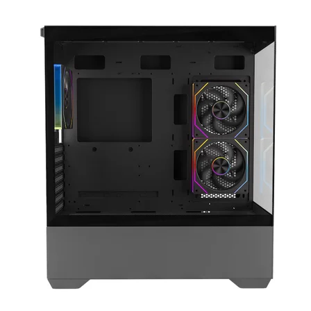 POWERBOOST PB-J9031B SEA VIEW ATX 3X ARGB PWM FAN 80+ BRONZE SİYAH AKVARYUM 750W GAMING KASA