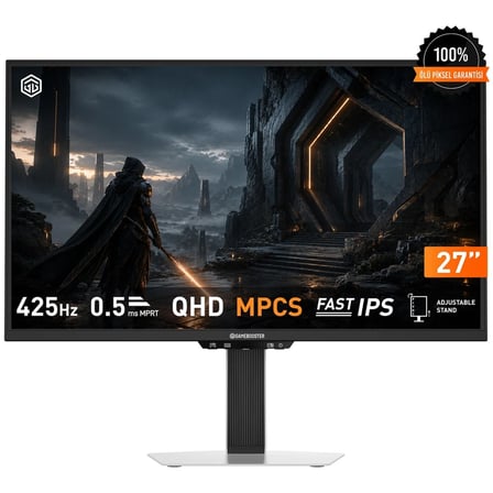 GAMEBOOSTER Elıte FQ42 27'' 425Hz 0.5ms Mpcs Qhd Fast IPS 2*hdmı+2*dp HDR600 Pivot Beyaz Gaming Monitör